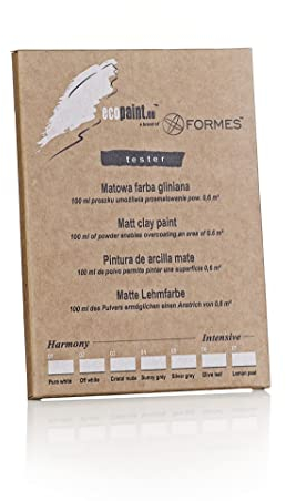 EcoPaint Tester für Lehmfarben 100ml (Sunny grey - Warmes Grau /4