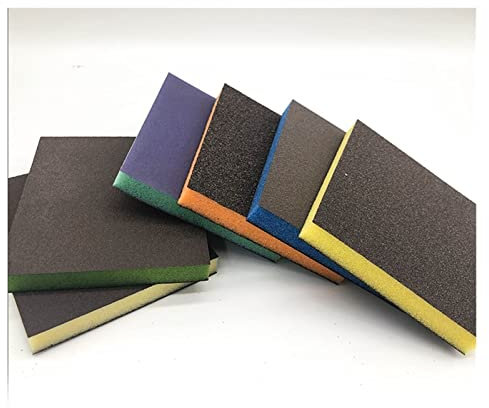 ZSBLXHHJD Abrasive Sandpaper 1 Pack Polishing Sanding Sponge Block Pad Set Sandpaper Various Grit Grinding Tools Sandpaper Sanding Disc (Color : Green)