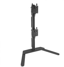 Atdec AWMS-2-BT75-FS-B Super Heavy Duty Dual Mount – for Deeply Curved ultrawide Monitors to 49” – Adjustable tilt, Height, Levelling – no Permanent Desk fixtures