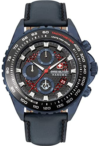 Swiss Military Herren Analog Quarz Uhr mit Leder Armband SMWGC2102291