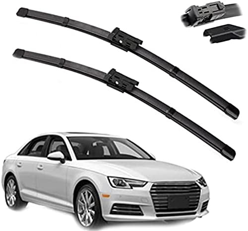 Limpiaparabrisas 2 piezas Juego de escobillas de limpiaparabrisas de ventana delantera para Audi A4 B8 B9 2008-2013 2014 2015 2016 Escobillas de limpiaparabrisas de autom贸vil 24 + 20