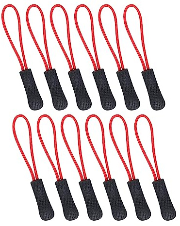 Rowwait 12pcs Zip pulls,Zipper pull,Zip Tag,Zipper Pull Cord Pulls Zipper Extension