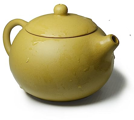 Teapot Chinese Zisha Clay Yellow Xishi Pots Large Capacity 400ml Infuser for Loose Tea (Large capacity)
