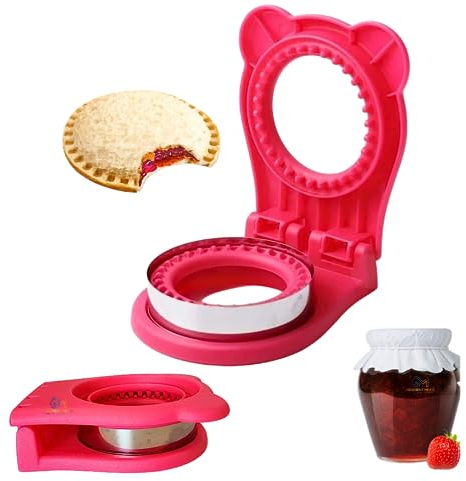 Gradient Mode Sandwich Cutter and Sealer Uncrustables Maker Crustless Bread Cutter Sandwich Decruster For Kids Back to School Bento Box Accessories (Pink)