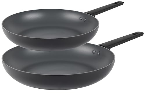 Russell Hobbs COMBO-8803 20/28cm Frying Pans – Non-Stick Coating 10x Tougher*, Easy Clean Cooking Surface, Induction Suitable/Metal Utensil Safe, Soft-Touch Stay Cool Handle, Shield Collection, No Oil