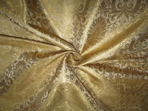 FabricFactory Brokatstoff, Goldfarben x Metallic-Gold, 111,8 cm breit, BRO700 [1] Brokat/Jacquards