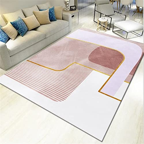 DJHWWD Anti rutsch unterlage Teppich Waschbar Rosa Schlafzimmer Rechteckiger Arbeitszimmer Bodenmatte Anti-Rutsch auslegeware 180X280CM