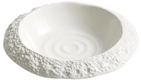 YCCHAH Piastre Di Antipasto Piatto in ceramica Piatto for la casa Creativo Hotel Ristorante Stoviglie Piatto da pranzo bianco Piatto da spuntino Piatti Economici(L)