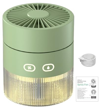 Qkbuza Ventilador portátil recargable – Ventilador portátil plegable de carga USB | Ventiladores personales de refrigeración por agua para el hogar para viajes al aire libre
