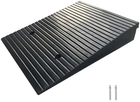 Bordsteinrampe aus Gummi 13 cm Hoch, Schwellenrampe, rutschfeste Auffahrrampe. Geeignet für Laderampen, Garagen, Gehwege, Roller, Fahrräder, Motorräder und Rollstühle