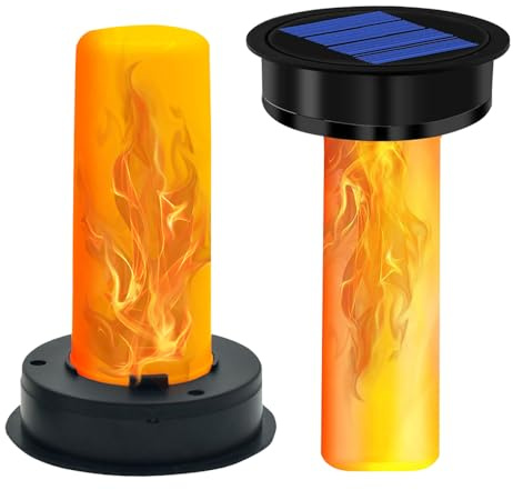 SKIKHN Pack of 2 Solar Lights Replacement Bottle Lamp, Solar Replacement Solar Module for Garden Lights, Solar Lamps Replacement Top with LED Bulbs