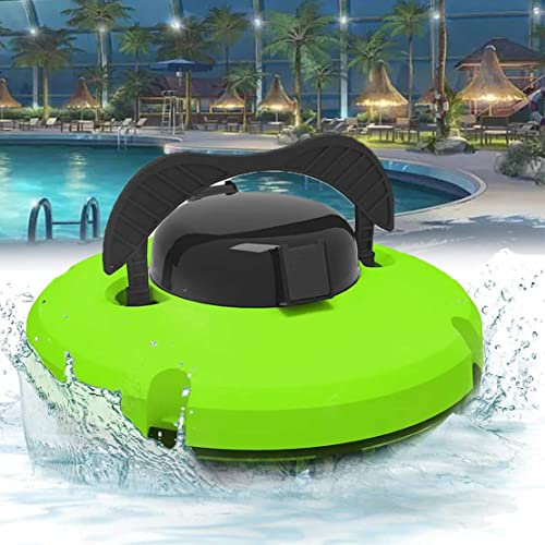 IYUESQ Robot limpiafondos automático para Piscinas elevadas y enterradas, con asa Superior, Potente succión de 120 Minutos, Color Verde.