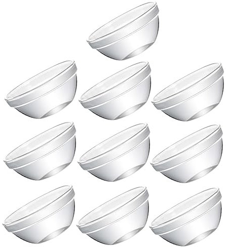 CONGARTENO 10pièces Lot De Petits Bols Verre Empilables Pour Salades Desserts Et Collations Transparents Et Pratiques Pour Cuisine