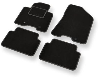 Mossa - Fußmatten Auto kompatibel mit Kia Sportage IV SUV (2016-2021) - Premium Velours Schwarze Automatten Autoteppiche