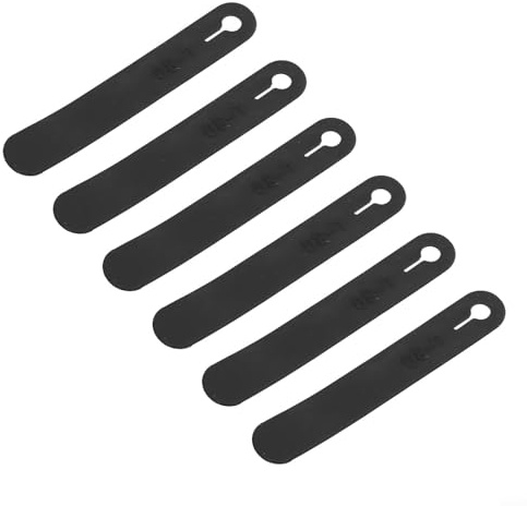 6 bridas de goma para cables de motocicleta, 9 x 1,4 cm, marco elástico negro, correas de seguridad compatibles con motocicletas y bicicletas