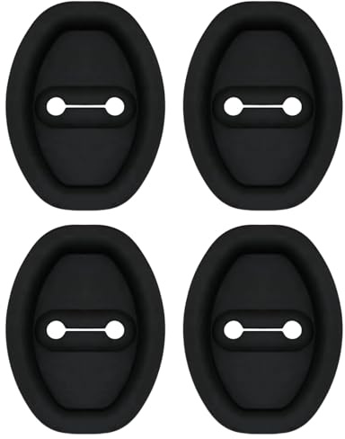 NHGTFOQ 4PCS Car Silicone Door Latch Protective Cover, for Audi Q2 Q3 Q4 Q5 Q7 Q8 Q9 S1 e tron Car Door Lock Latches Silent Shock Cover Set Auto Accessories