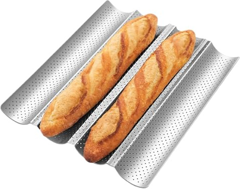 Misaakoeq Stampo per Pane,Acciaio al Carbonio Antiaderente Resistente al Calore - di Panificazione per Pagnotte,Per Fatti in Casa, Francese, Sandwich, Pasta, Impasto, Forno, Tostapane e Panificio