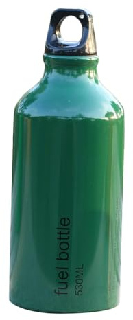 Okiyakusama Botella de Combustible para Camping Portátil con Cierre Seguro de Aluminio Recipiente para Aceite y Combustible Líquido Adecuada para, Verde Oscuro