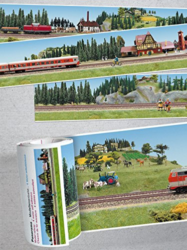 Panorama-Borte Eisenbahn Panorama · Tapete · Bordüre · Keine Motivwiederholung. einfach an die Wand zu bringen, da selbstklebend! … (Eisenbahn) Modelleisenbahn