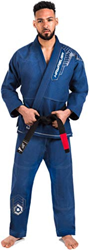 Hayabusa Warrior Gold Weave Jiu Jitsu Gi - Blue, A4