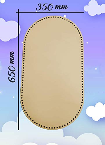 Fondo de madera de álamo de 6 mm para cunas de manualidades con ganchillos para correas, tailandés, etc. Base de madera 35 cm x 65 cm