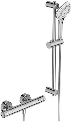 Ideal Standard Ceratherm T100 Thermostat-Duscharmatur mit Kit, Chrom, A7237AA