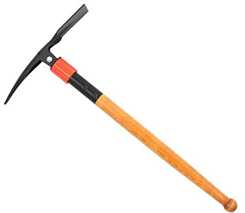 A.Blöchl 111250 Premium Spitz- und Kreuzhacke aus Edelstahl (Schwarz/Natur/72 cm)