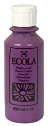 Ecola Plakatfarbe - Violett 536-250 ml Flaschen - Intensive & undurchsichtige Farbe auf Wasserbasis - Leicht zu reinigen - Spielzeugsicher