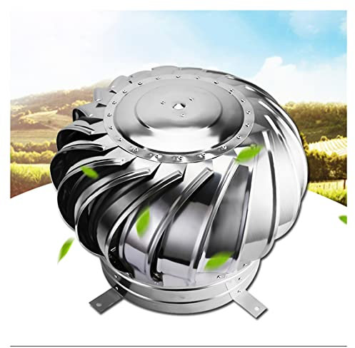 ZXCASDF Comignolo Girevole,Cappuccio Girevole del Camino Girevole Anti-downdraught,Cappello Girevole in Acciaio Inox canne fumarie,Tubo Adatta per aziende agricole sul Tetto,400mm