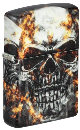 Zippo Sturmfeuerzeug - Smokey Skulls, 540°, Color Image - Nachfüllbar - Wiederverwendbar - Windfestes Design - Geschenkbox - Made in USA