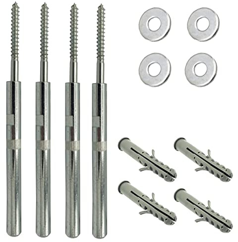 Robuste, verdeckte schwebende Regalhalterungen, unsichtbare 12 mm Stiftschrauben, versteckte Multi-Wandbefestigungen, Regale, Kaminsims, Montage (4 Stück)