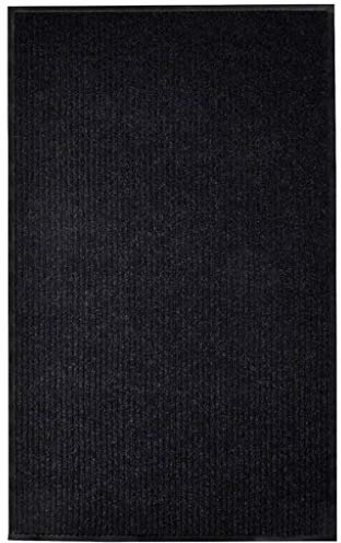 homiuse Türmatte Schwarz 120x220 cm PVC Schmutzfangmatte Rechteckig Türmatte Schuhmatte Trendigen Bodenmatte Teppich Flur Läufer rutschfest für Den Innen- Und Außenbereich Bequem Stilvoll Praktisch