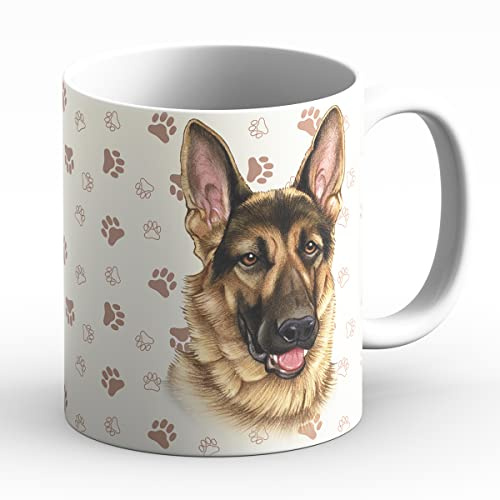 power gift BERGER ALEMAND (A) – Taza de café o para Le The. Tazas Con Patrón De Perro Y Gatos. Tu Animal Prehere: perfecto para los amantes de los animales. Taza de cerámica.
