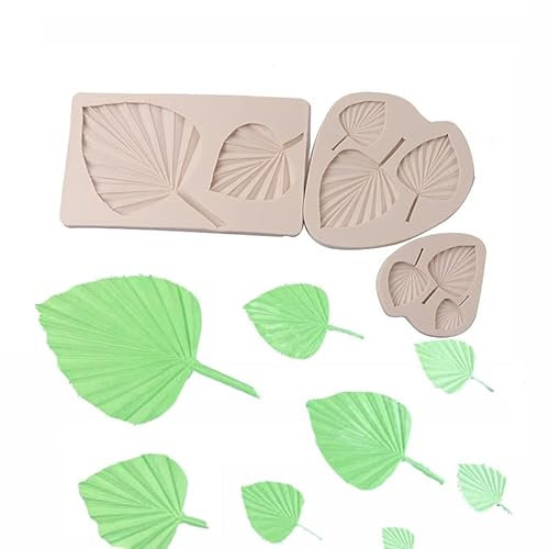Moules À Fondants En Silicone 3 Pièces Moule De Cuisson Feuille De Palmier Forme Fondant Gâteau Moule Chocolat Silicone Moule