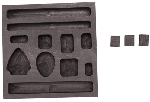 Cucioki Graphite Mold 11 Holes Ingot Mold Metal Melting Casting Mould for Gold Silver Easy to Use