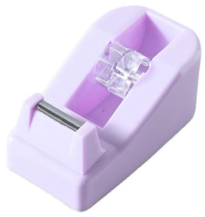 Dispensador De Cinta De Escritorio, Lindos Dispensadores De Cinta, Soporte Para Rollo Adhesivo, Dispensador De Rollo De Cinta Pequeño Con Almohadilla Antideslizante Para Oficina(Púrpura)