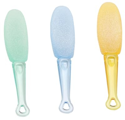 Escofina para Pies de Corindón Blanco 3 Piezas para Callos | Uso en Baño y Viaje, Apta para Piel Húmeda, Deja la Superficie Lisa y Brillante Color Aleatorio Estilo Aleatorio