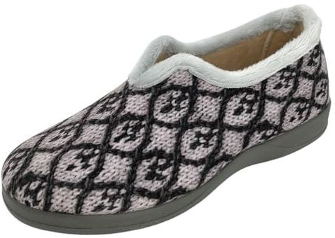 J. Ruiz calzados JR - Zapatillas de Estar por Casa Mujer Invierno - Zapatilla de Mujer Invierno - Pantuflas de Casa con Plantilla de Espuma - Tejido Textil y Forro de Felpa - Fabricado en España.