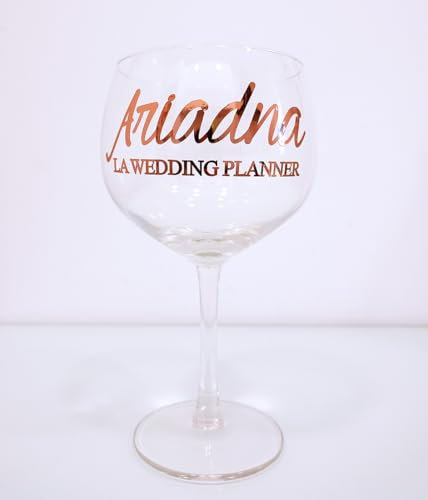 Nomart Copa Balón Personalizada, Copa Gin-Tonic Personalizada, Copas BridalShower, Accesorios Despedida de Soltera, Regalos para Damas de Honor, Copas Personalizadas