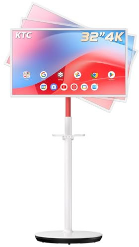 KTC 32 Zoll Smart Portable TV 4K Touch Screen TV Monitor Google EDLA-Zertifiziert Android 13 8G RAM+128G Speicher Octa-Core CPU Dual 6W Lautsprecher 9500mAh Akku WiFi 6 A32Q7 Pro