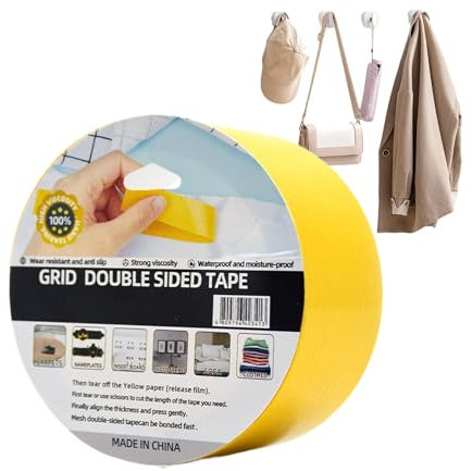 Kixolazr Nastro a doppio lato, nastro a doppia faccia, Rolto di nastro resistenti e rimovibile, Adesivi di album con maglia in fibra di vetro, forniture per la lavorazione del legno, pinza per la