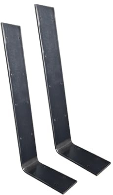 2x Rückenlehnenhalter Bierbank Sitzbank Halterung Rückenlehne Industrie Stahl L1 (Industrie klar matt)