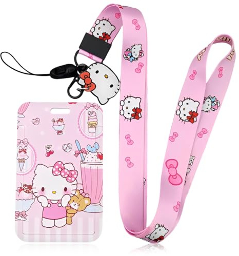 EIROVYA 1 pièce Porte Badge Tour de Cou Porte Clé avec Swivel Lobster Clasp, Porte Badge d'identification avec Cordon Tour de Cou, Pour Clés, Carte d'étudiants, Carte Bus
