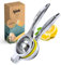 kjøk Premium Presse citron orange manuelle en alliage de zinc, chromée brillante - Presse-agrumes manuelle de grande taille - Presse-citron en métal pour la cuisine - Juicer Lime Lemon Squeezer