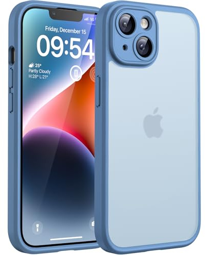 TOCOL für iPhone 14 Hülle, Vollständiger Kameraschutz Stoßfest Kratzfest Handyhülle für iPhone 14 Case, Hellblau