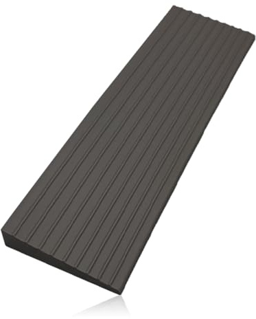 Rubber Threshold Ramps,Self-Adhesive Wheelchair Ramp,Non-Slip Floor Transition Strip,Cuttable Door Edging Trim Ramps for Doorways,Sweeper,Power Scooters,Stroller,Robot Vacuum,1cm(H) x1m(L),Black