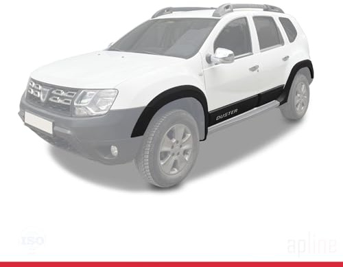 Apline Compatibile con Dacia Duster (HS) 2010-2017 Passaruota Protezione per paraurti Parafanghi e protezione veicolo Strisce di Protezione per laterale Protezione veicolo carrozzeria Kit NERO