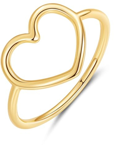 SOUTHPLUS Herz Eternity Ringe Silber 925 Ringe Gold Vorsteckring Schmal Verlobungsringe Trauringe Damenring für Frauen Freundin Mama Mädchen