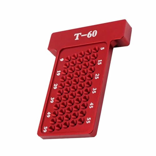 Line Drawing Measuring Tool, T-Type Scriber Ruler, Carpenter Marking Tool, Precision Hole Gauge for Woodworking Projects(Metric A)