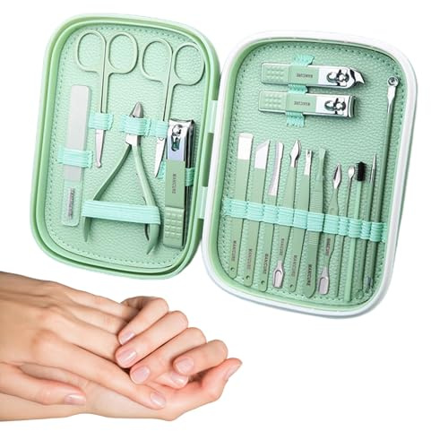 Juego de Manicura y Manicura Multifuncional | Cortaúñas con Tijeras para Manos y Pies Para Mujeres Hombres Adultos Adolescentes Mayores Viaje De Negocios Dormitorio Baño